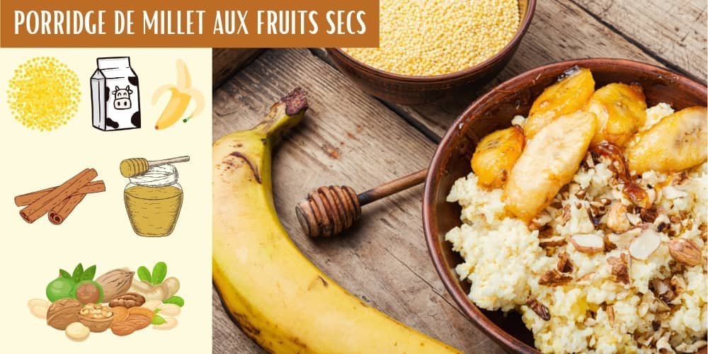 porridge de millet aux fruits secs