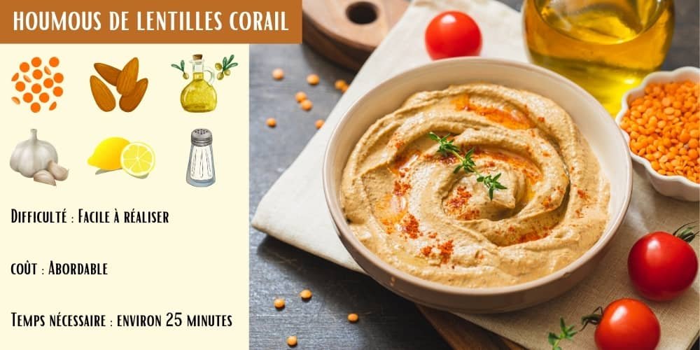houmous de lentilles corail