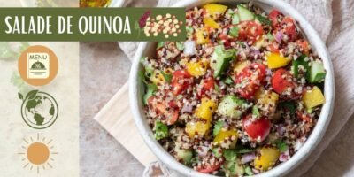 Salade de quinoa gourmande aux légumes de saison