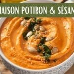 Recette houmous maison au potiron et graines de sésame