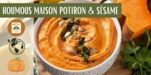 recette houmous maison aux potiron et graines de courge rôties